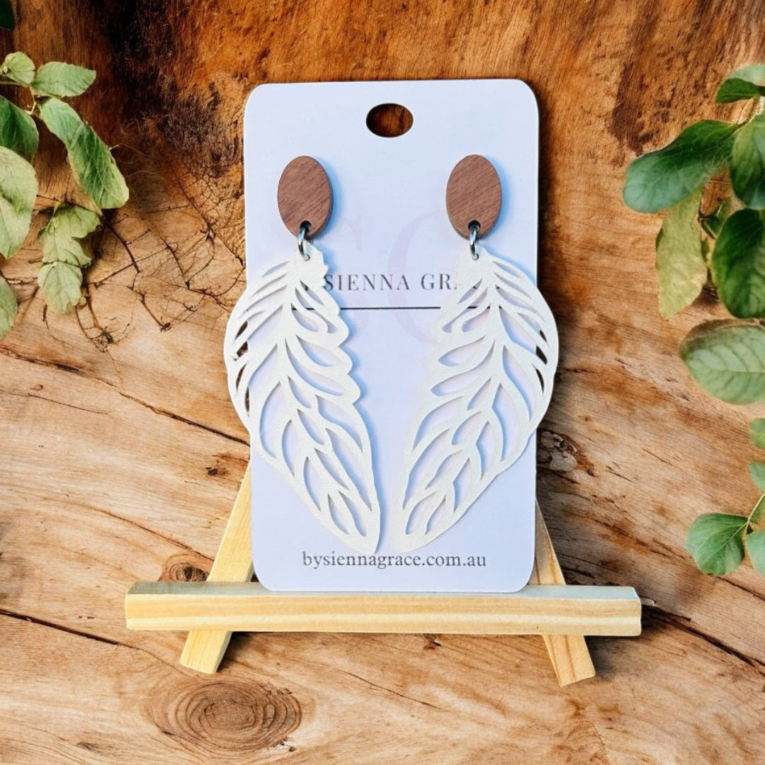 Elegant Feather Earrings - Sienna Sews