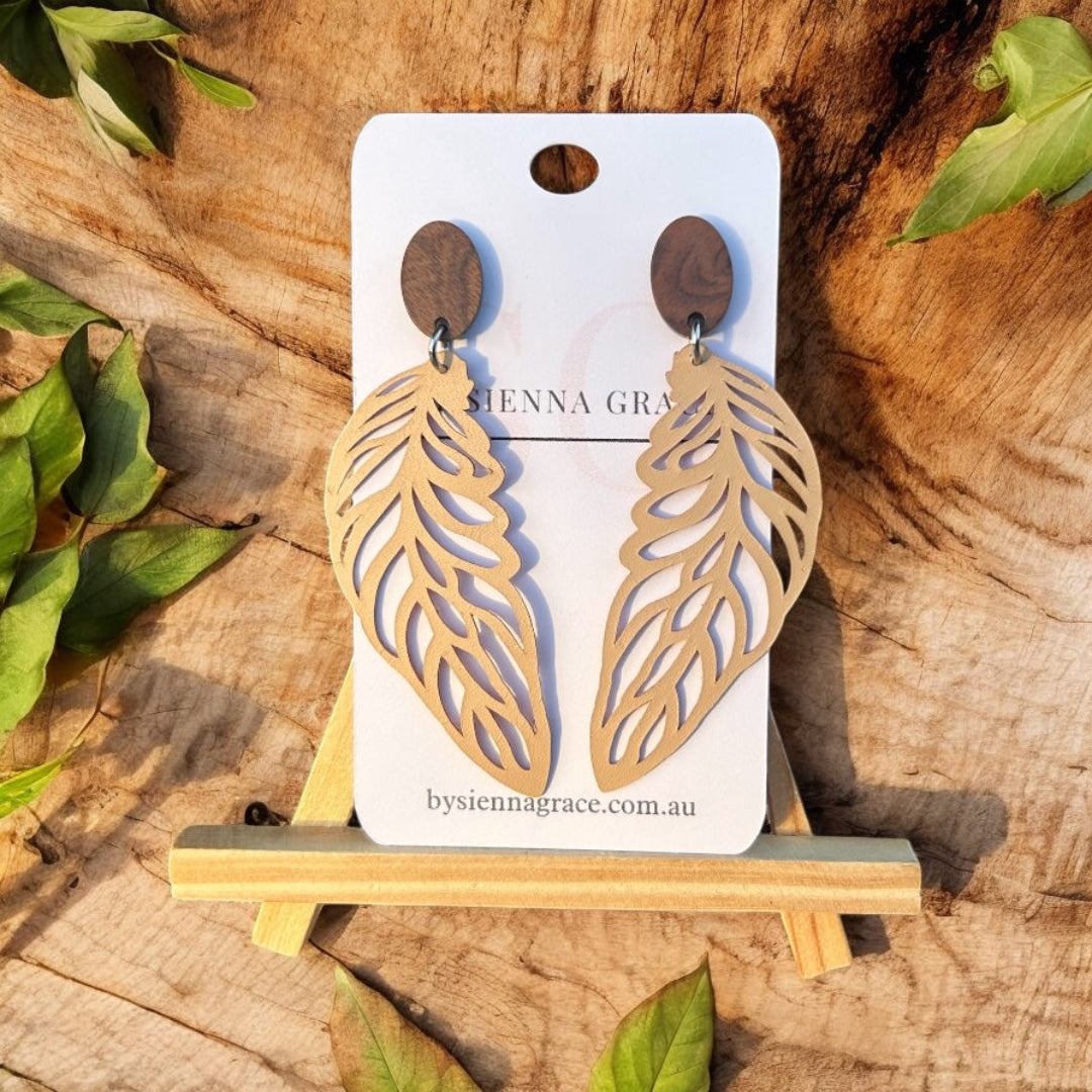 Elegant Feather Earrings - Sienna Sews
