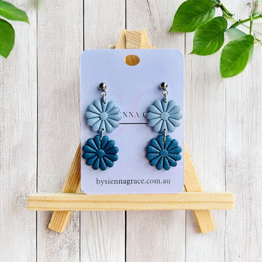 Double Flower Earrings - Sienna Sews