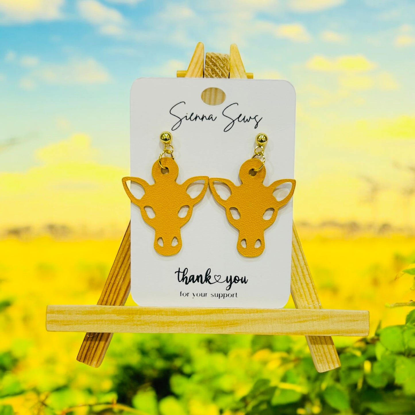 Girraffe Earrings - Sienna Sews