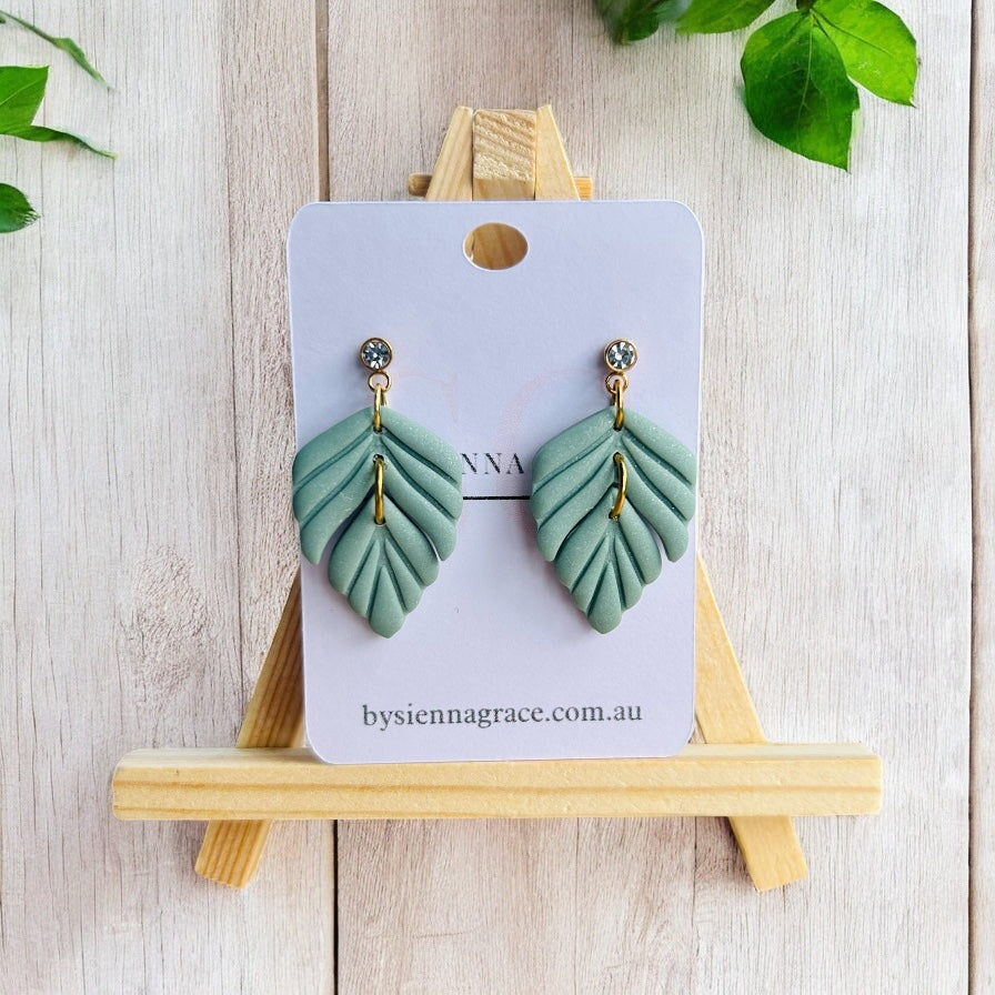 Double Leaf Earrings - Sienna Sews