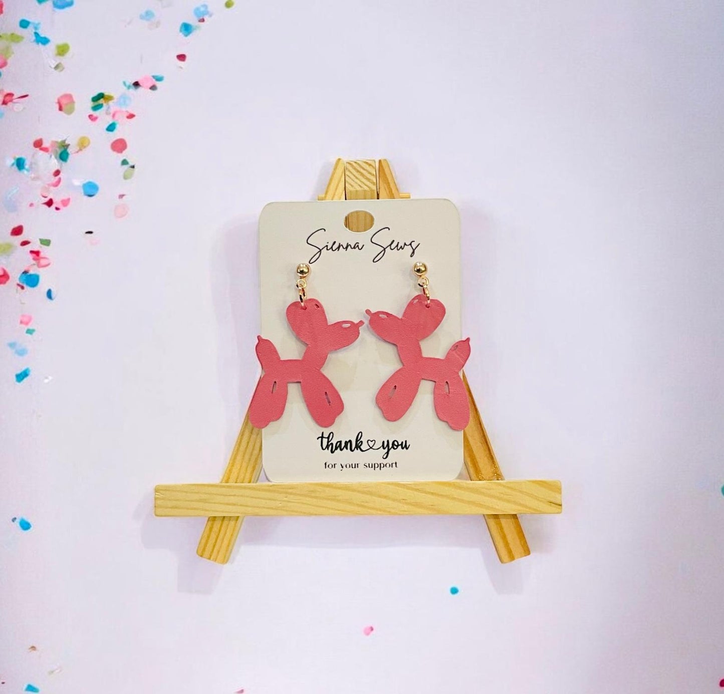 Balloon Dog Earrings - Sienna Sews