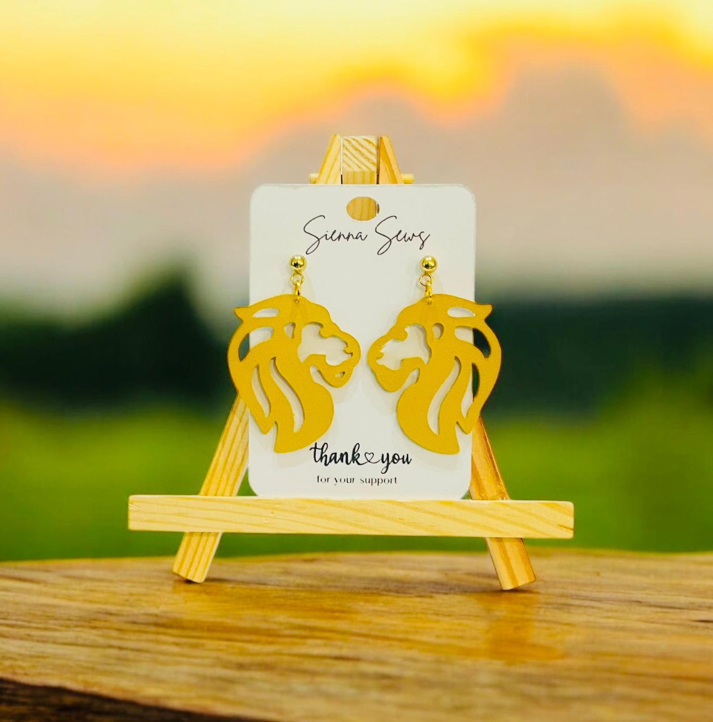Lion Earrings - Sienna Sews