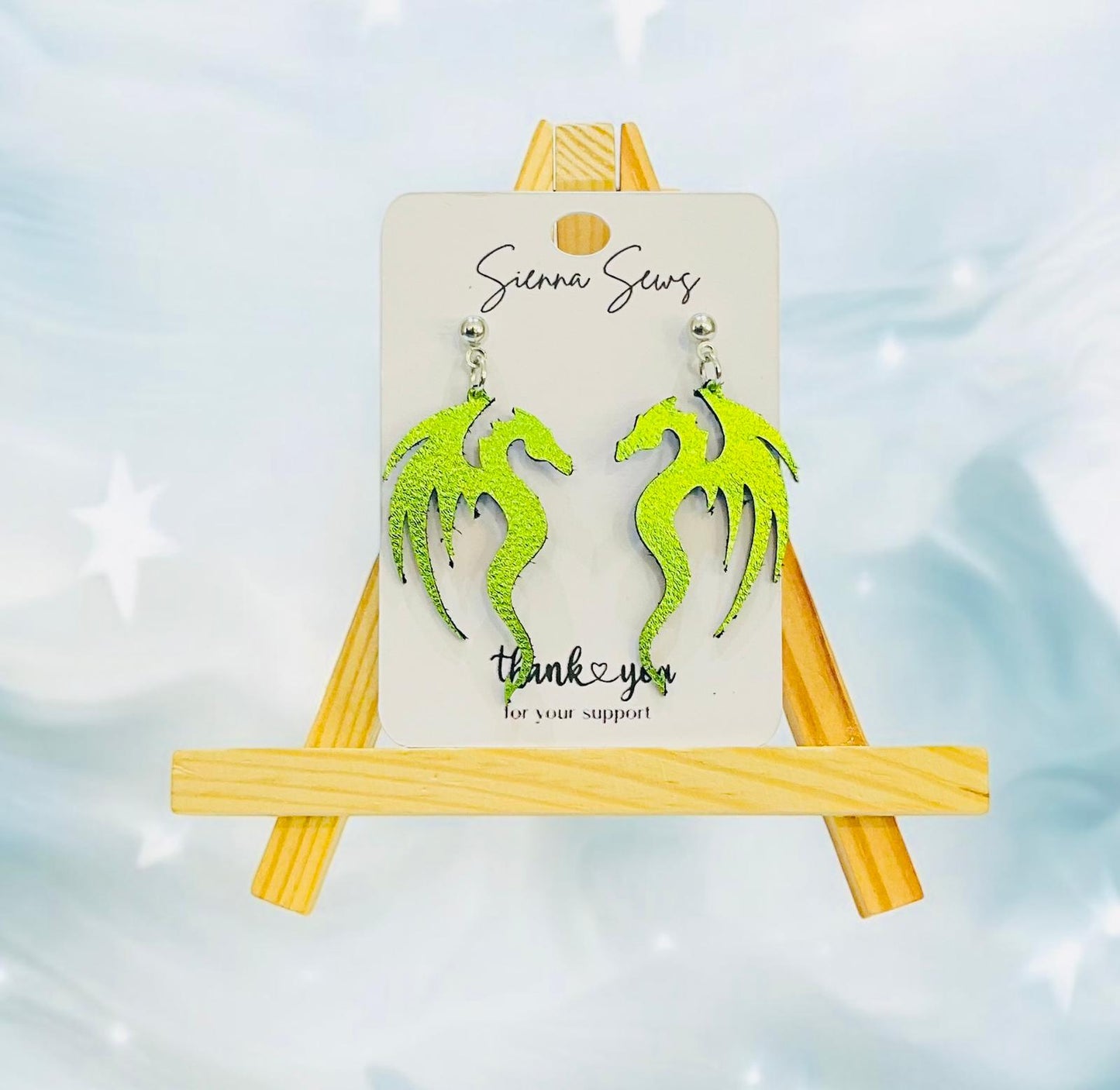 Mystical Dragon Earrings - Sienna Sews