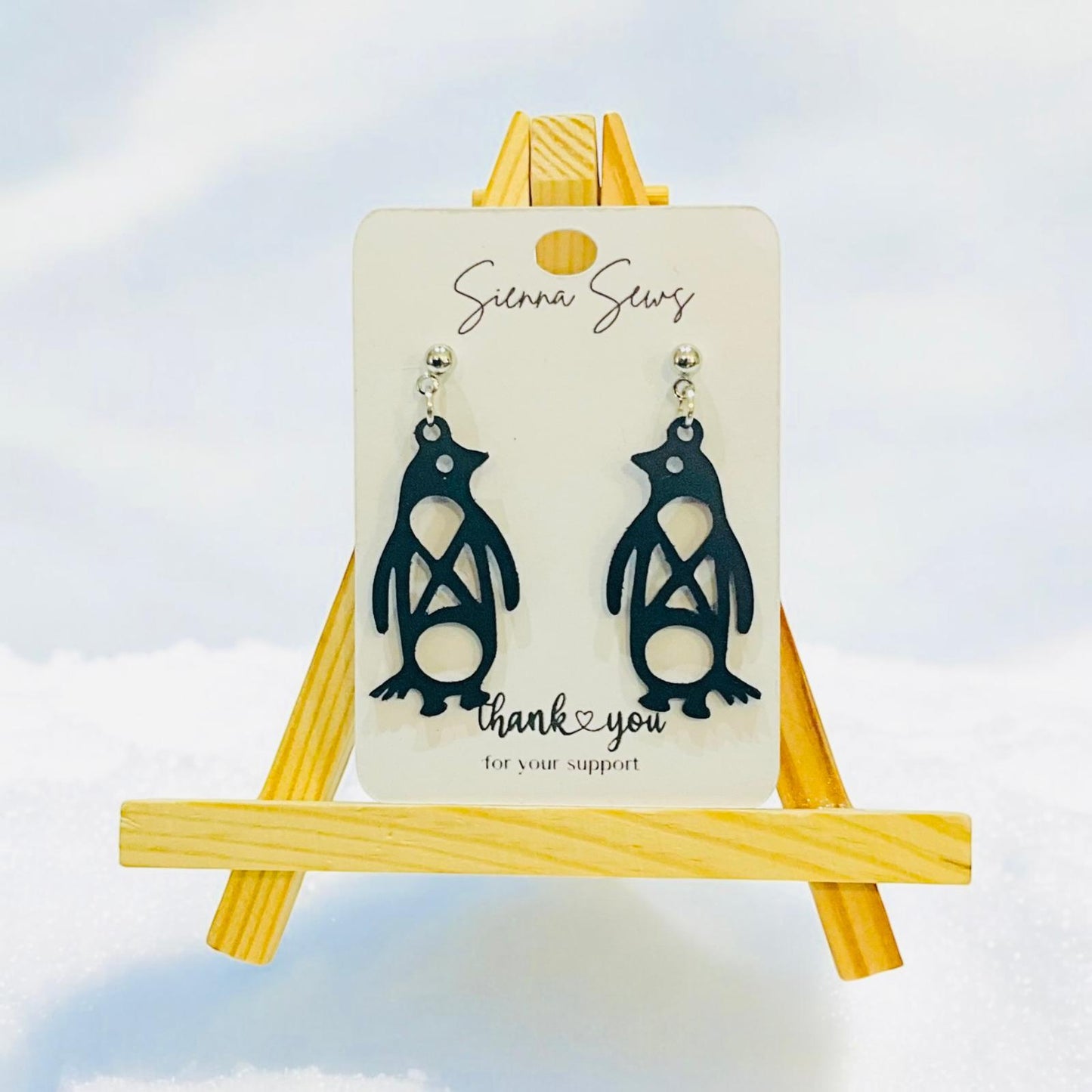Penguin Earrings - Sienna Sews