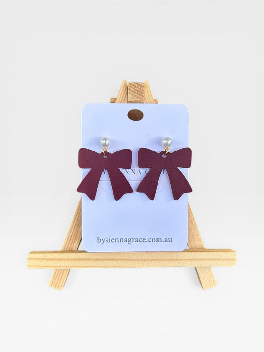 Pearl Bow Drops - Sienna Sews