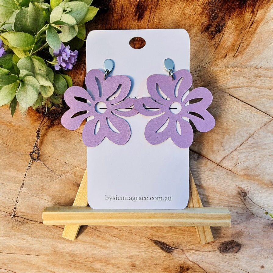 Lilac Flower Earrings - Discontinued Style – 50% Off - Sienna Sews