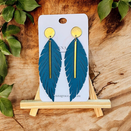 Feather Drop Earrings - Sienna Sews