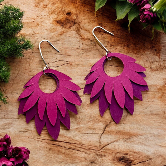 Pink and Berry Layered Flower - Sienna Sews