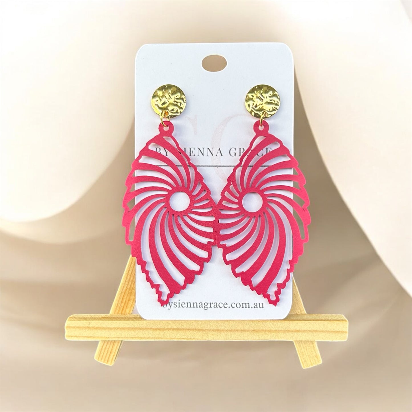 Spiral Shell Drop Earrings