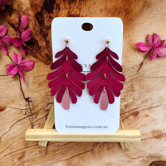 Shades of Pink Layered Earrings - MADE TO ORDER - Sienna Sews