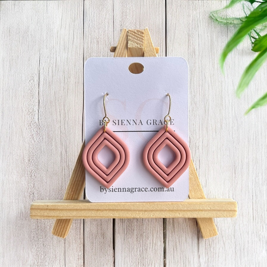 Geo Oval Earrings - Sienna Sews