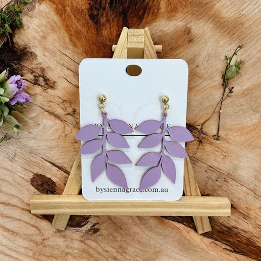 SMALL Leaf Earrings - Sienna Sews