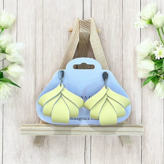 Pastel Folded Petal Earrings - Made to Order - Sienna Sews