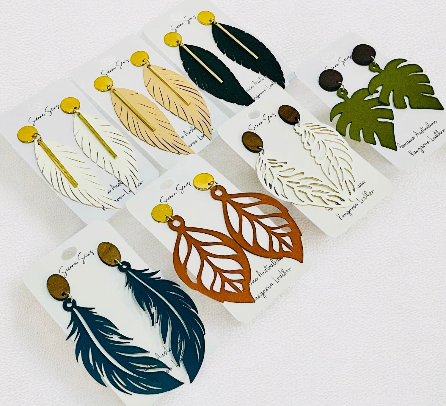 Genuine Kangaroo Leather Earrings