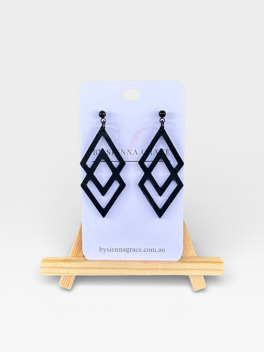 Black Geometric Drops - Sienna Sews