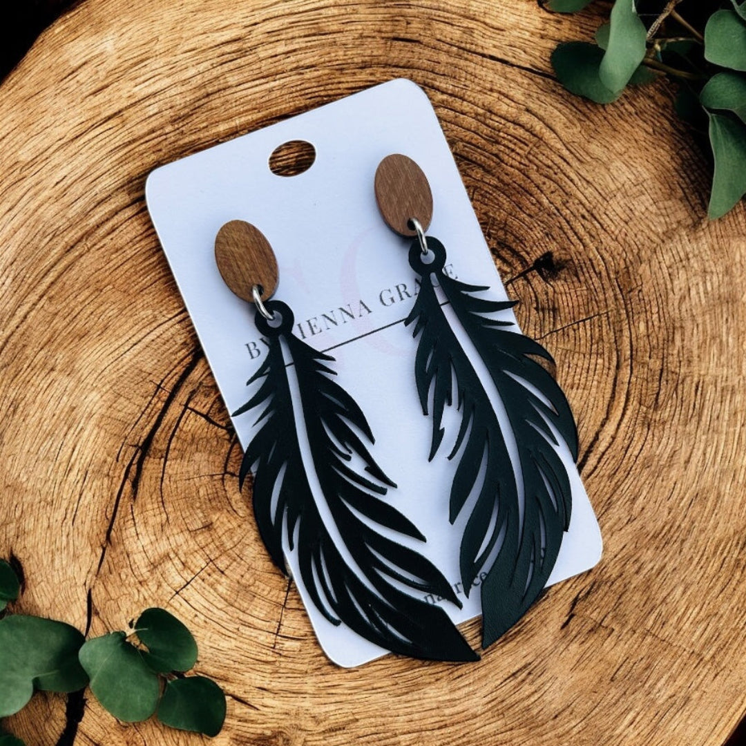 Boho Feather Earrings - Sienna Sews