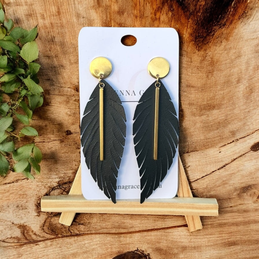 Feather Drop Earrings - Sienna Sews