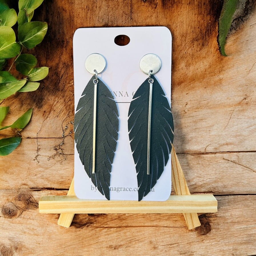 Feather Drop Earrings - Sienna Sews