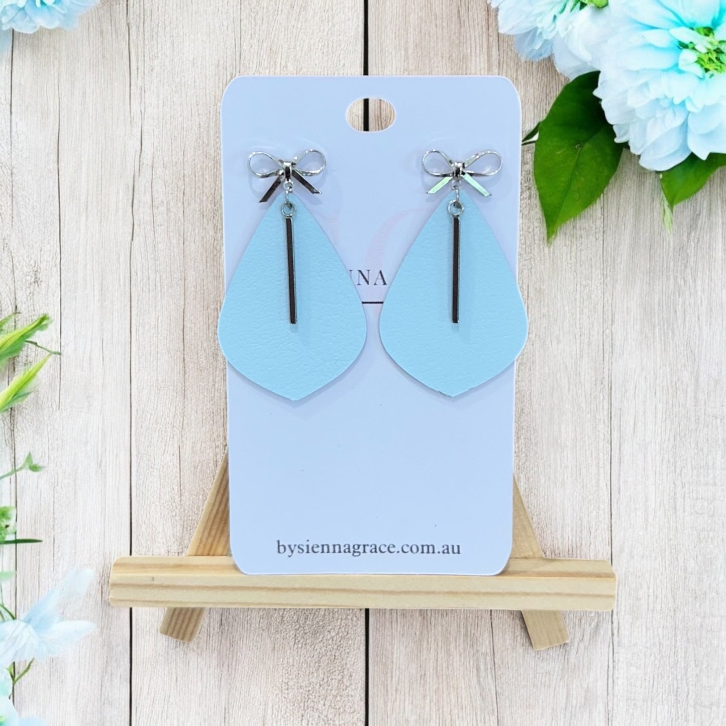 Pastel Bow Tear Drop Earrings - Sienna Sews