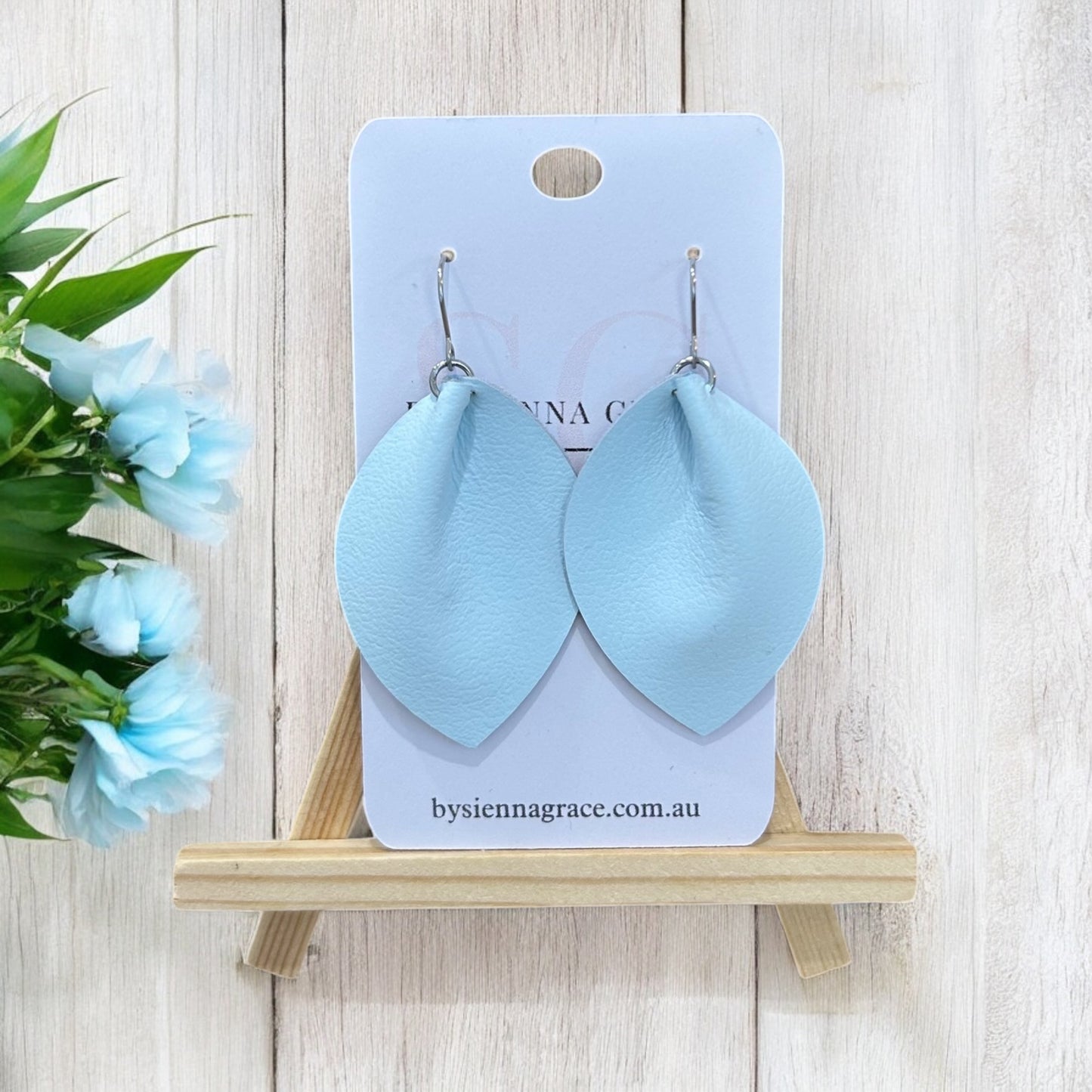 Pastel Pinch Leaf Earrings - Sienna Sews