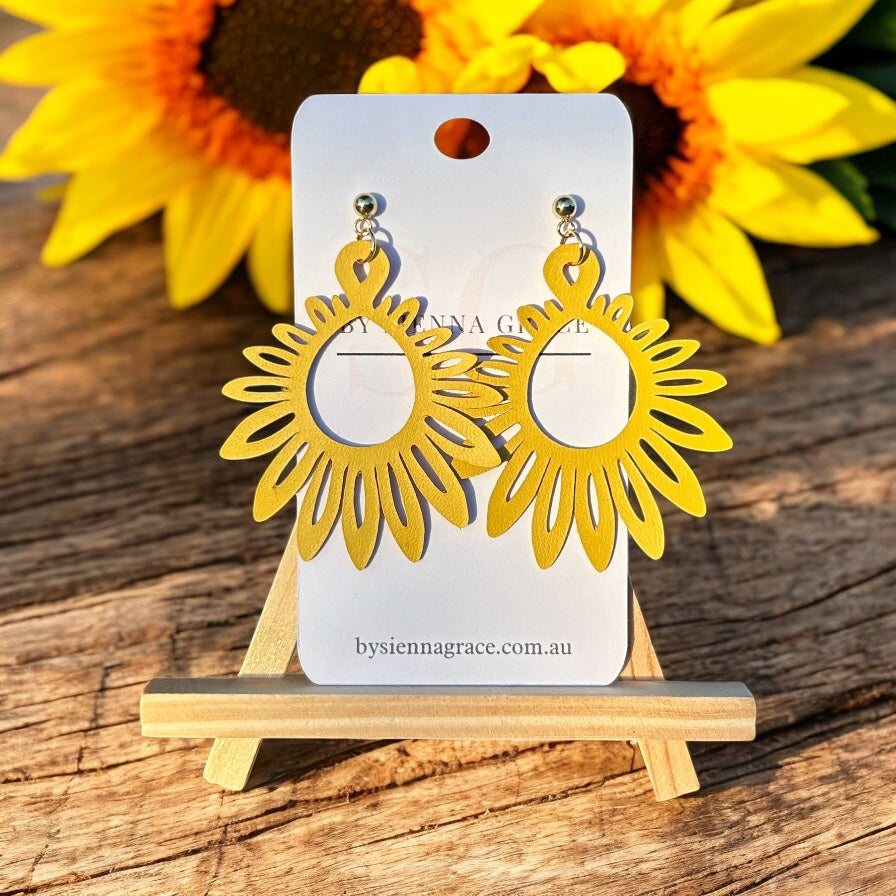 Boho Sunflower Earrings - Sienna Sews