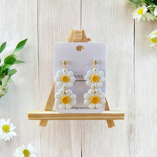 Double Daisy Earrings - Sienna Sews