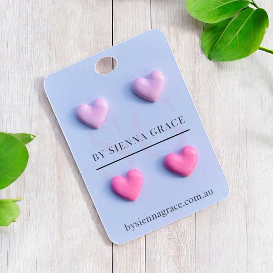 Pink Heart Stud Pack