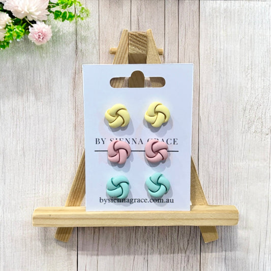 Pastel Knot Stud Pack - Sienna Sews