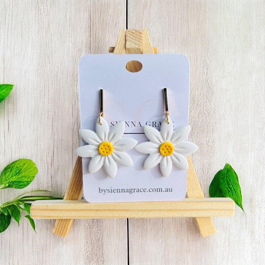 Full Daisy Dangle Earrings - Discontinued ONLY 1 Left - Sienna Sews