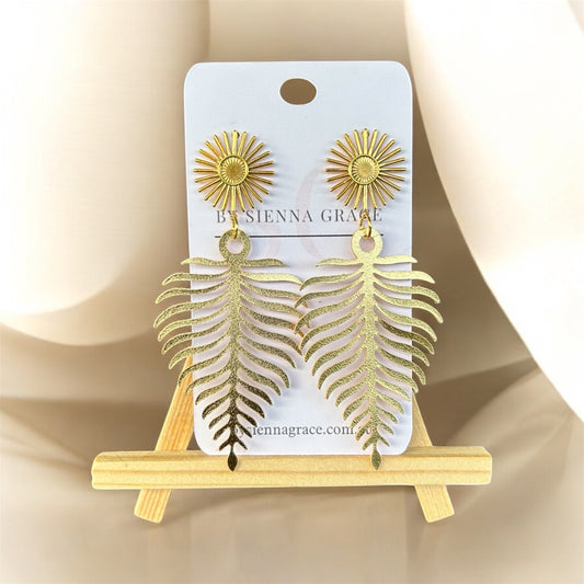 Sunburst Palm Earrings
