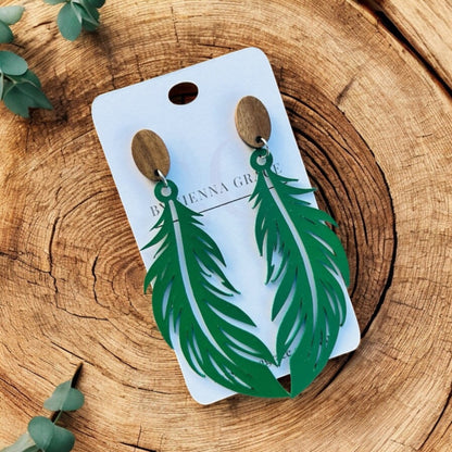 Boho Feather Earrings - Sienna Sews