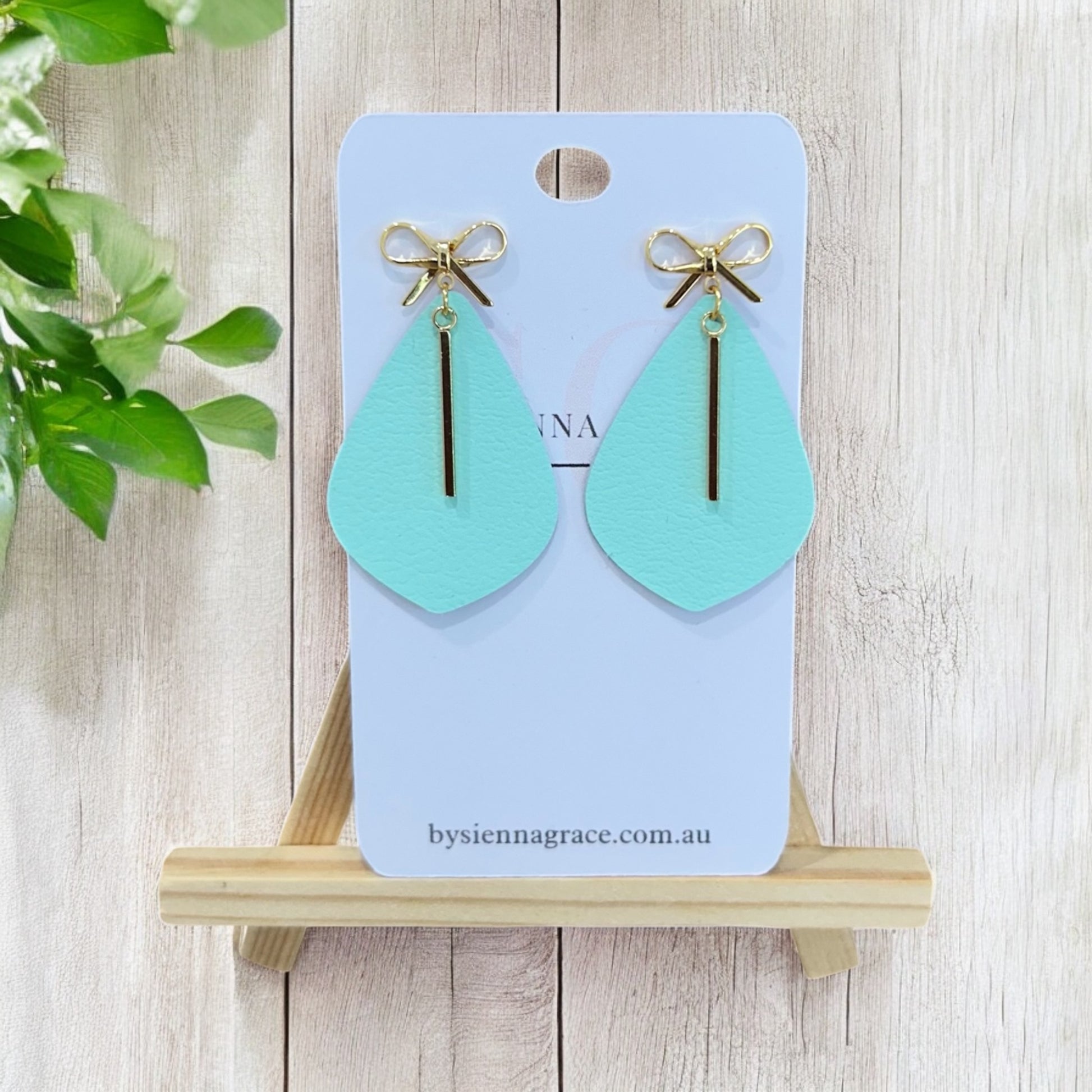 Pastel Bow Tear Drop Earrings - Sienna Sews