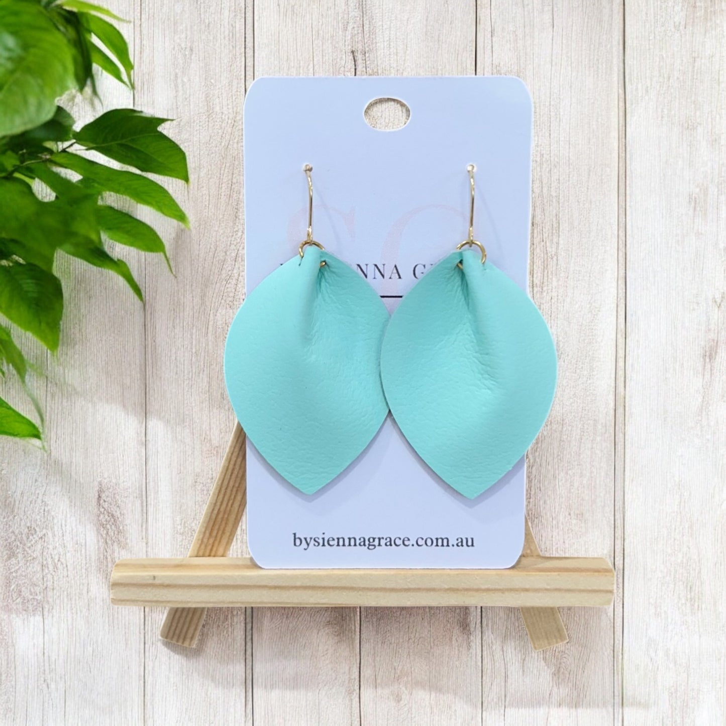 Pastel Pinch Leaf Earrings - Sienna Sews
