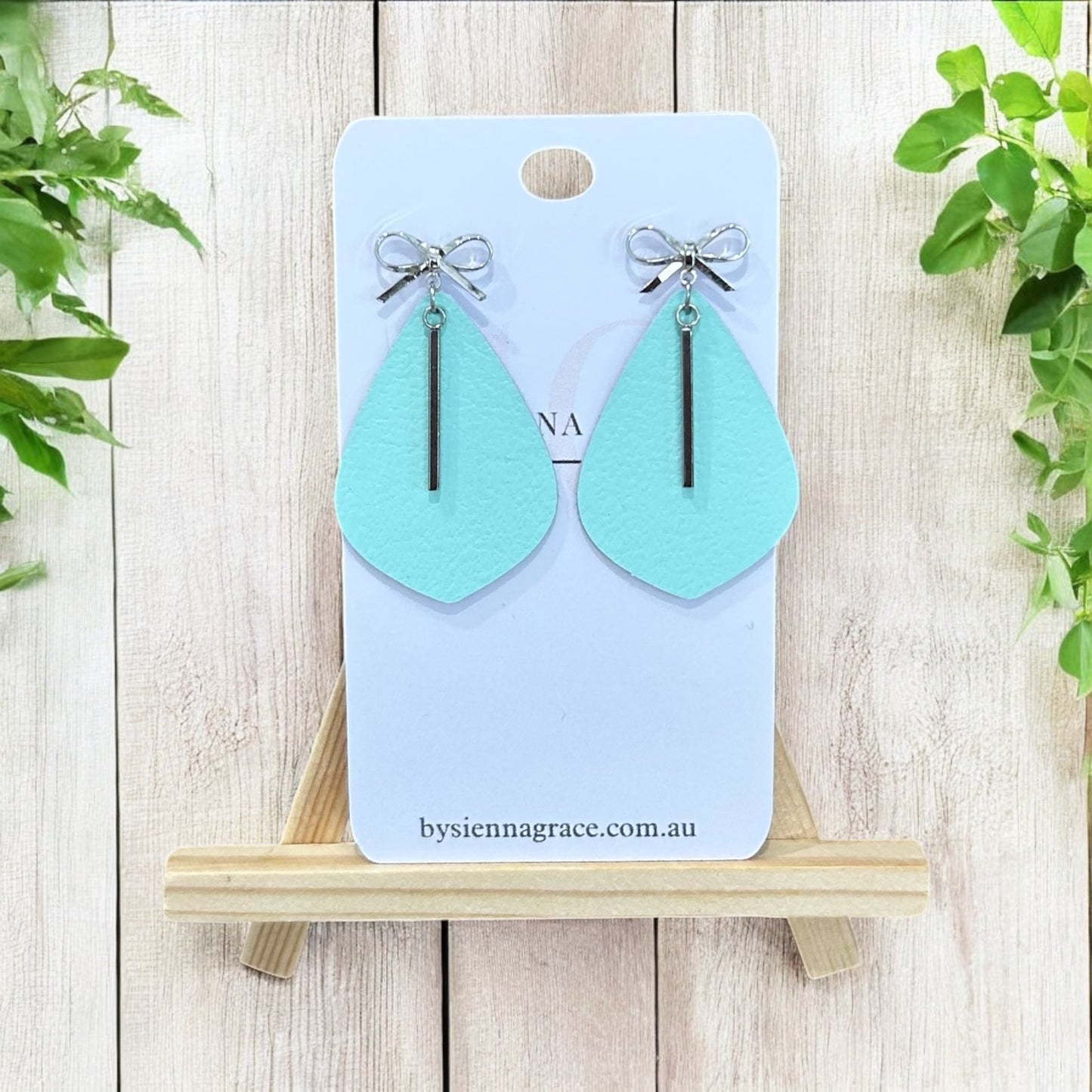 Pastel Bow Tear Drop Earrings - Sienna Sews