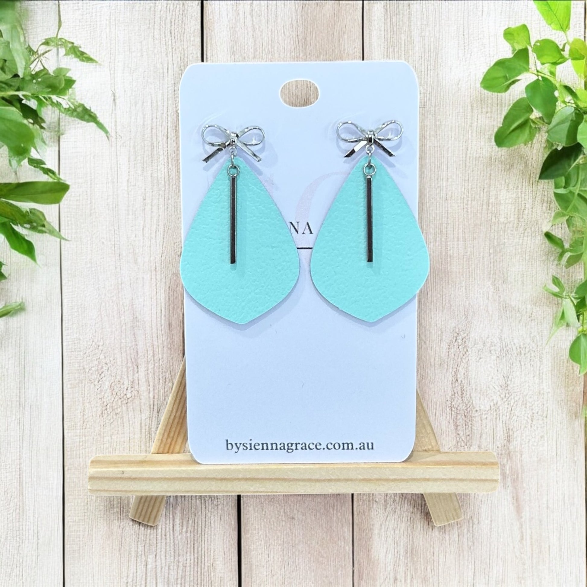 Pastel Bow Tear Drop Earrings - Sienna Sews