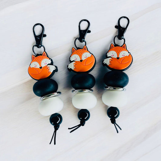 Porte-clés en silicone Renards endormis