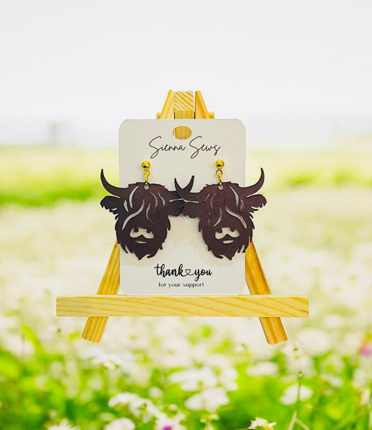 Highland Cow Earrings