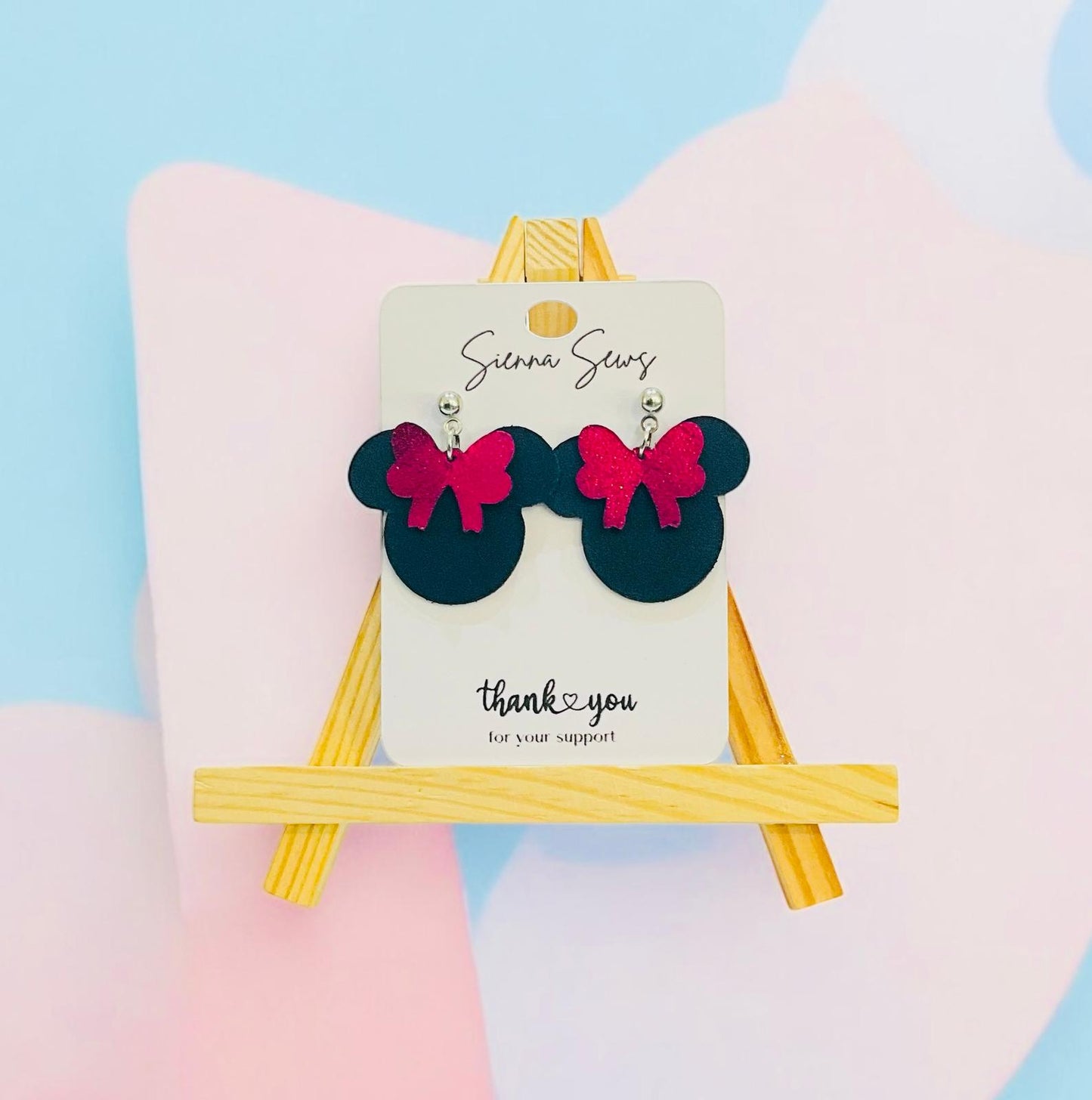 Minnie Mouse Earrings - Sienna Sews
