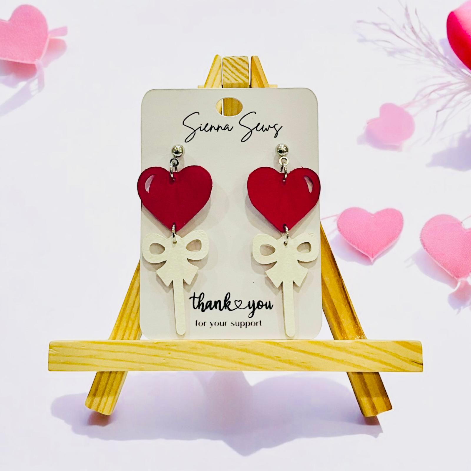 Balloon Heart Earrings - Sienna Sews