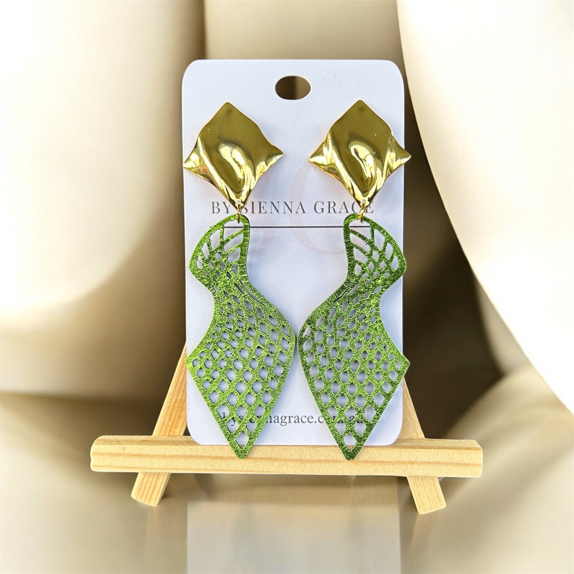 Lattice Wave Drop Earrings - Sienna Sews