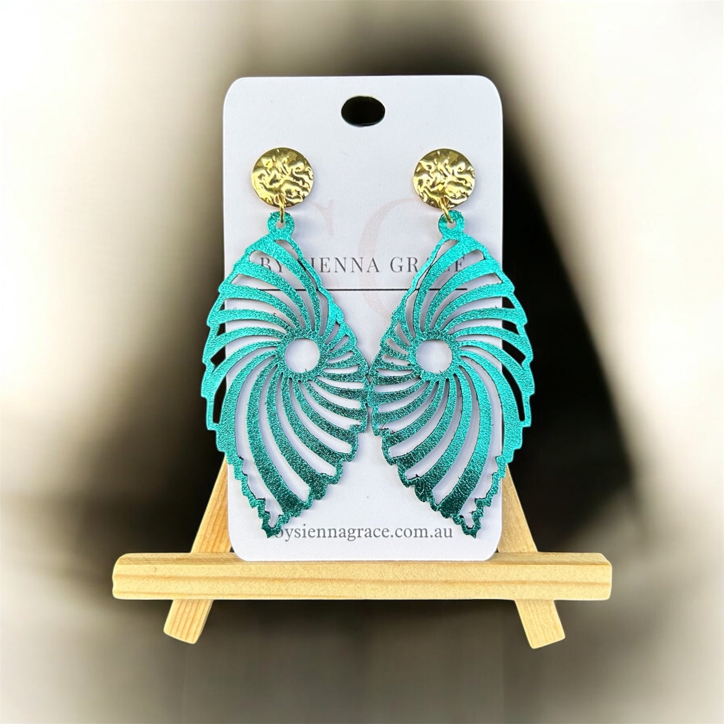 Spiral Shell Drop Earrings