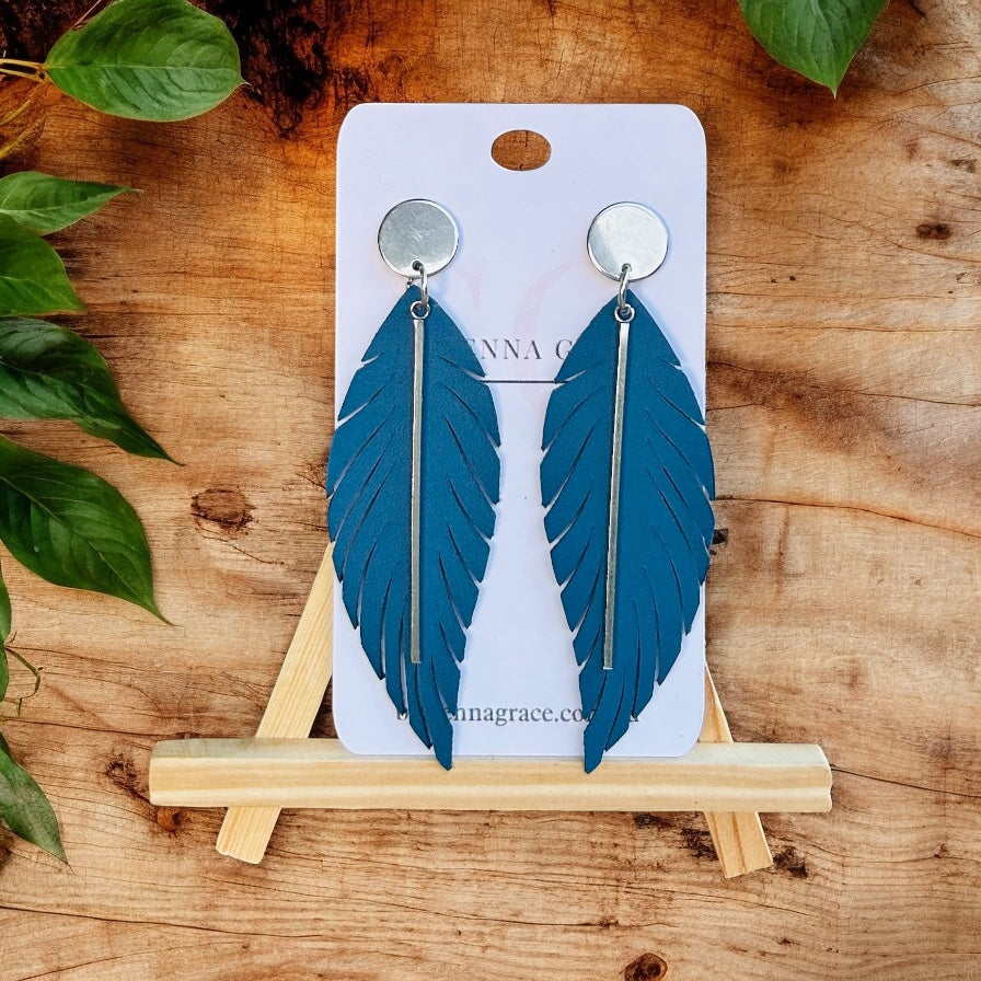 Feather Drop Earrings - Sienna Sews