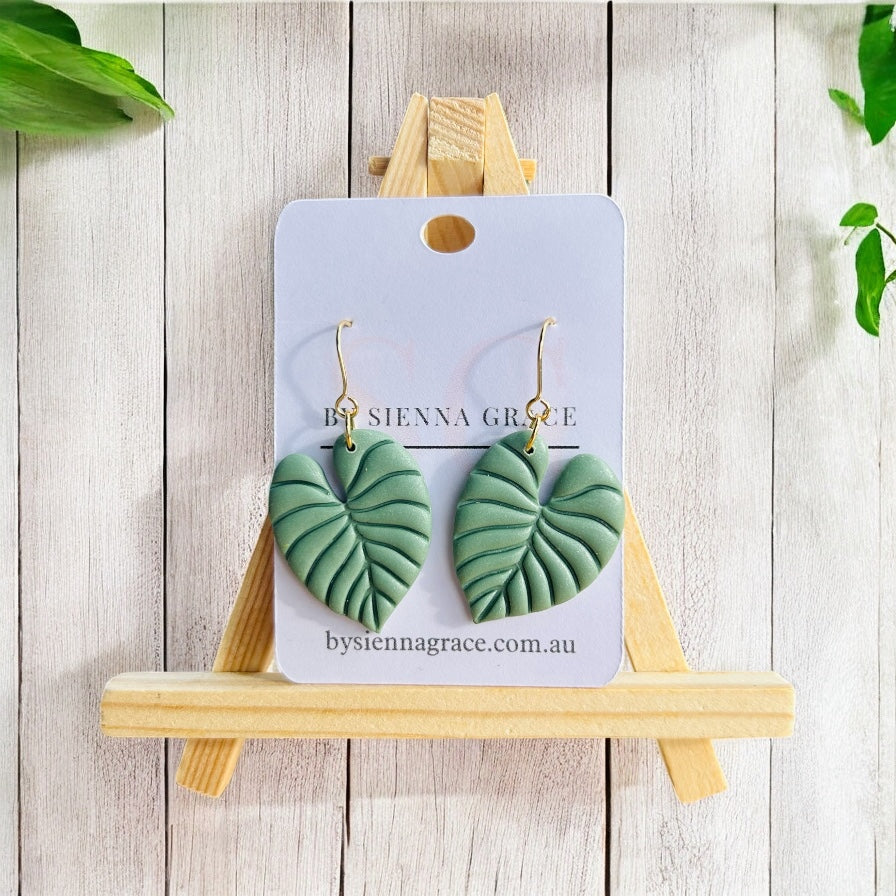 Palm Leaf Earrings - Discontinued Style - Sienna Sews