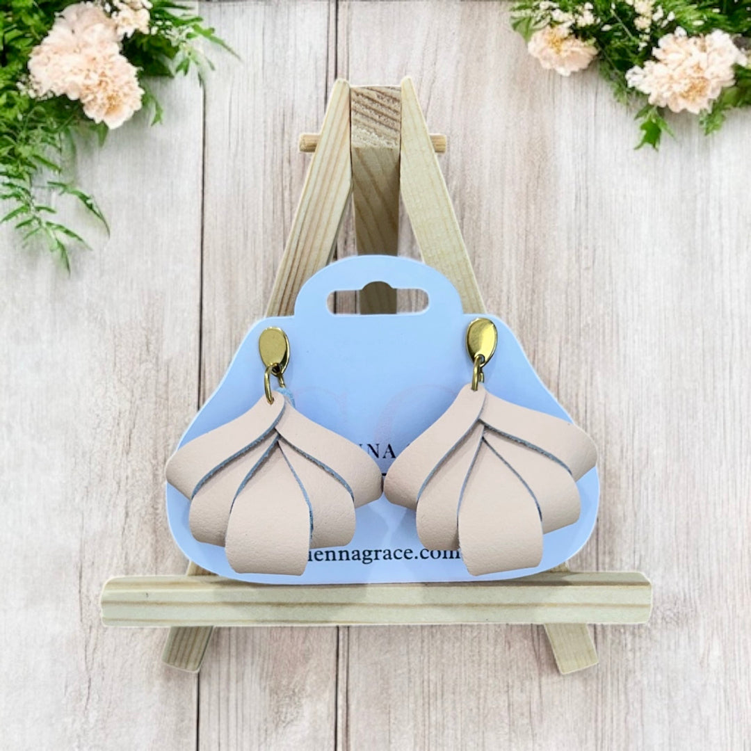 Pastel Folded Petal Earrings - Made to Order - Sienna Sews