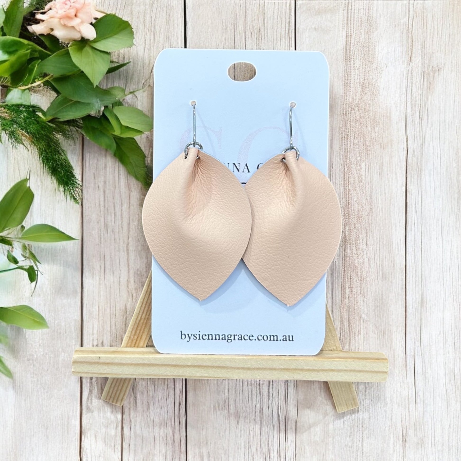 Pastel Pinch Leaf Earrings - Sienna Sews