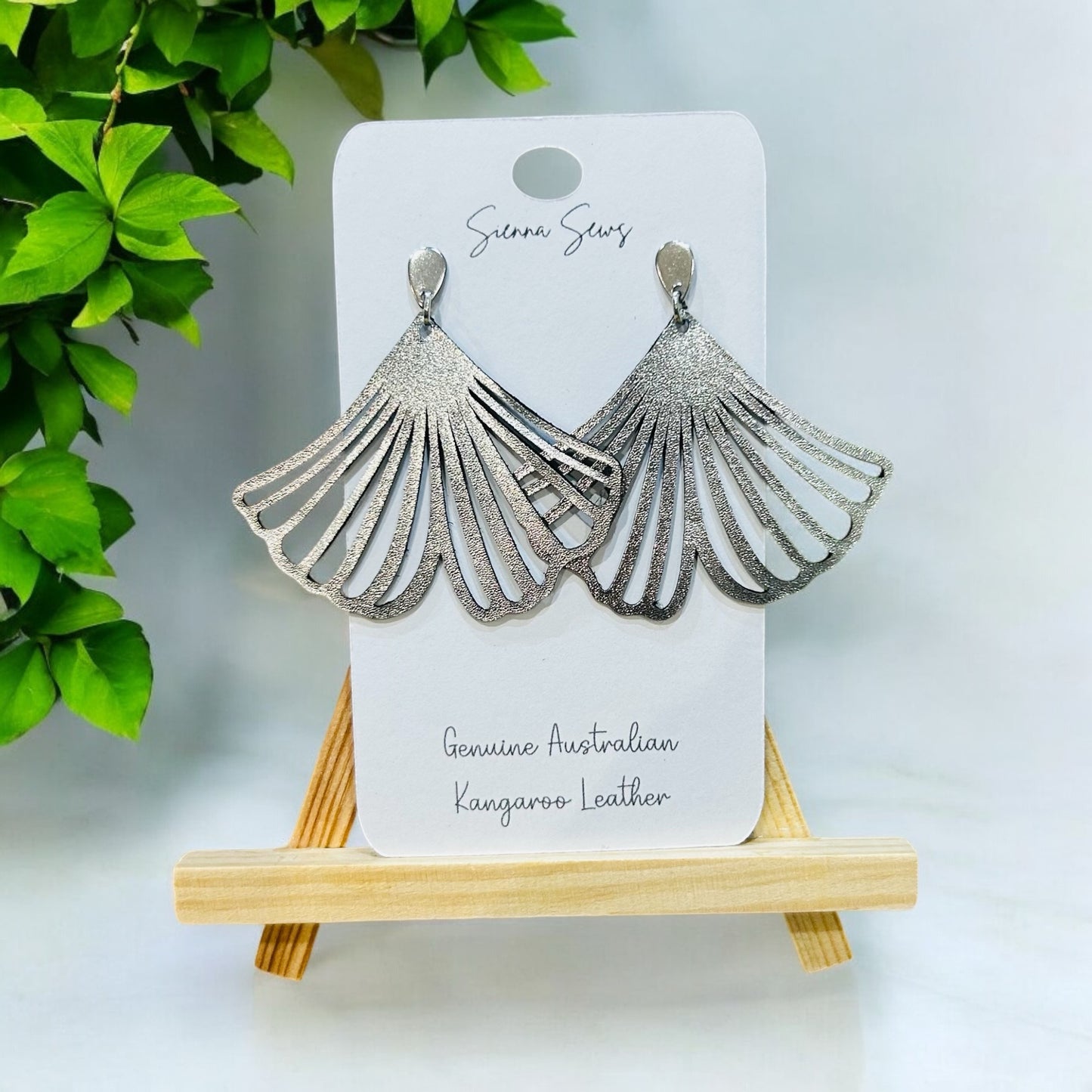 Ginko Leaf Earrings - Sienna Sews