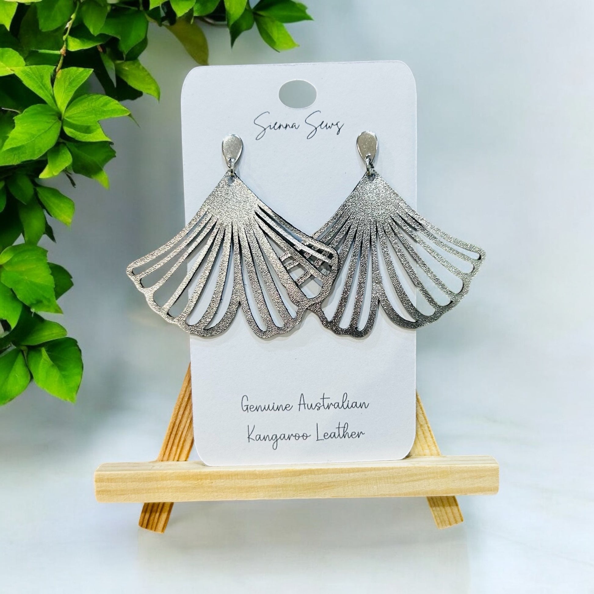 Ginko Leaf Earrings - Sienna Sews