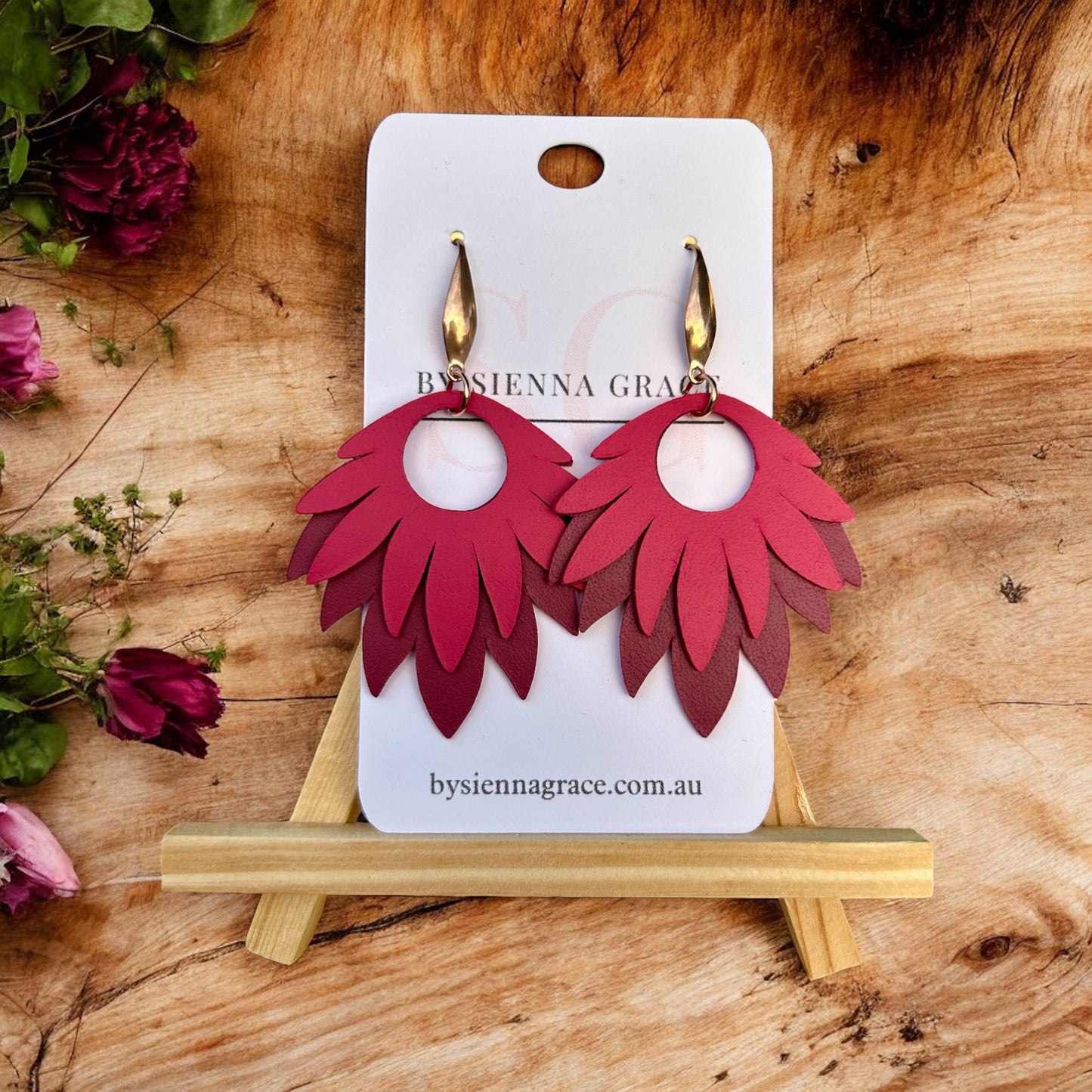 Pink and Berry Layered Flower - Sienna Sews
