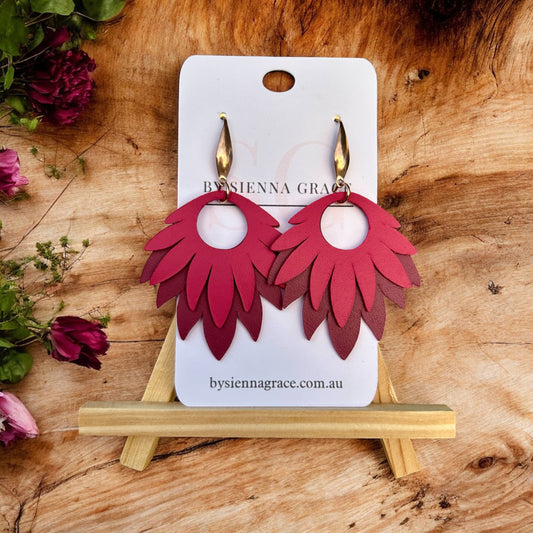 Pink and Berry Layered Flower - Sienna Sews